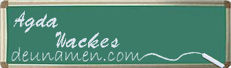 Agda Wackes Visitenkarte